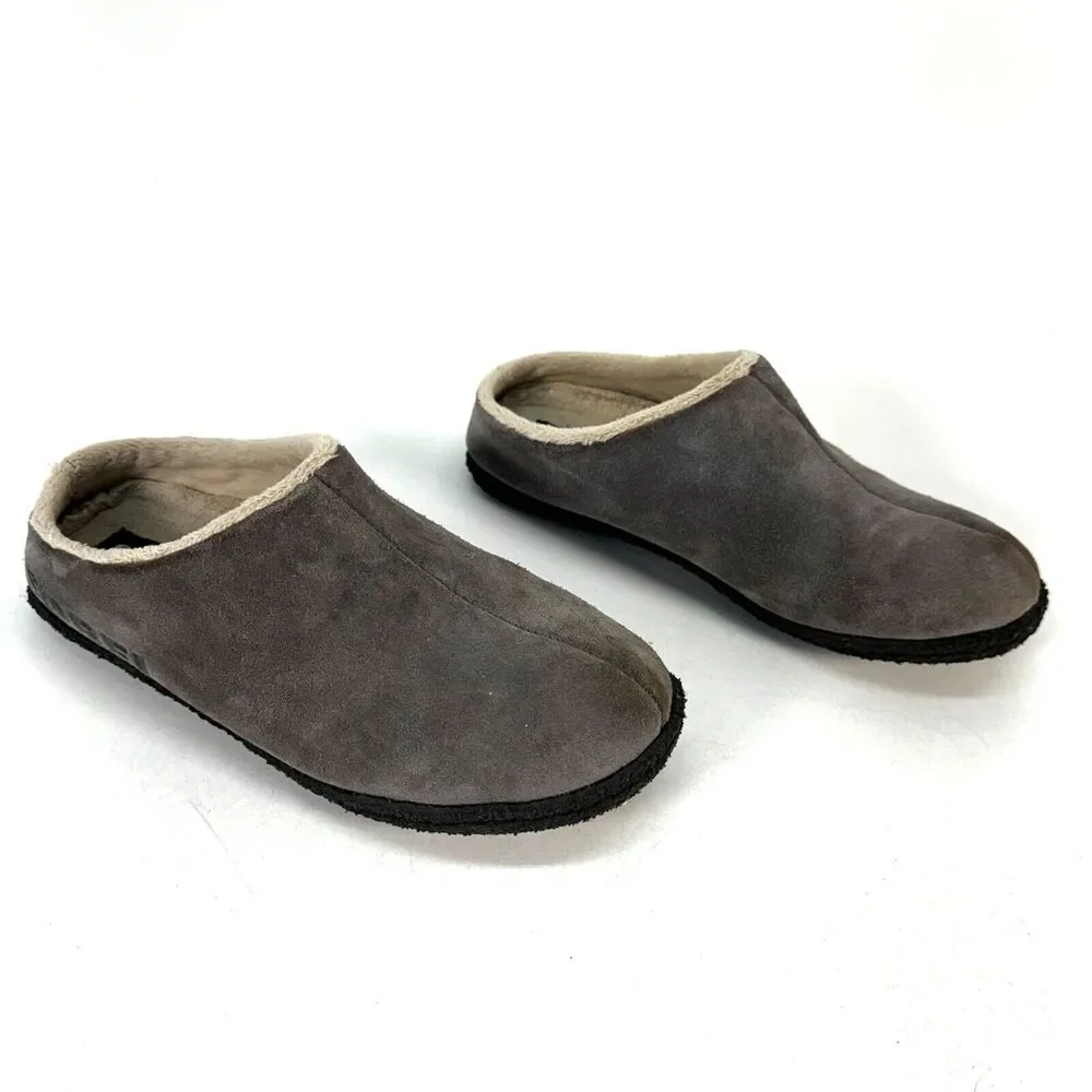 Sorel Kids Youth Size 3 Gray Falcon Ridge Sherpa Lined Slippers